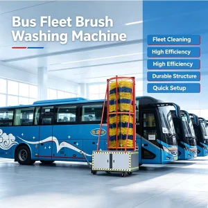 Mobile Single Brush Bus Washing Machine Portable Stainless Steel Electric Cleaner for Buses and Trucks