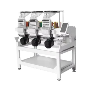 Multi-Color 3-Head 15-Needle Computerized Apparel Embroidery Machine for Clothes, T-Shirts, and Caps