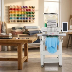 Multi-Function T-Shirt and Cap Computerized 1-Head Embroidery Machine