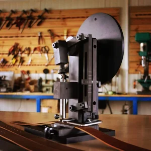 Multi-functional Hand-crank Adjustable-spacing Manual Steel and Aluminum Gear Belt Punching Machine, 10-55mm Belt Width
