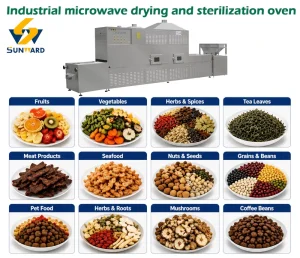 Multifunctional Microwave Drying Machine for Sterilization and Drying Food and Feed Granules