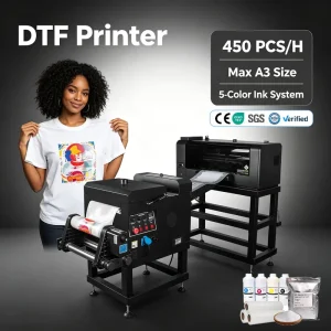 New A3 DTF Printer TS-302X All-in-One Shaker Dryer T-shirt Printing Machine for Small Business 1 Year Warranty