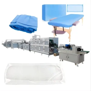 New Automatic Disposable Nonwoven Bed Cover Elastic Fitted Sheets Making Machine PLC Gearbox Bearing High Capacity