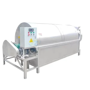 New Automatic Stainless Steel Compost Manure Rotary Drum Dryer with Motor for Fertilizer Biomass Sand & Food Processing