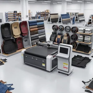 Oscillating Knife Cutter Plotter Automatic Feeding Conveyor Table for EVA TPE Car Floor Mats and Automotive Interiors
