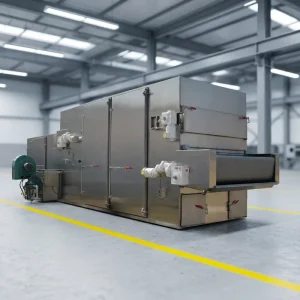 PLC-Controlled Mesh Belt Dryer Continuous Conveyor Drying Equipment for Food, Chemical and Granular Flake Materials