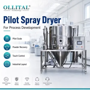 Pilot Production Spray Dryer with PLC Touch Control and Cyclone Recovery for Scale-Up Process Evaluation