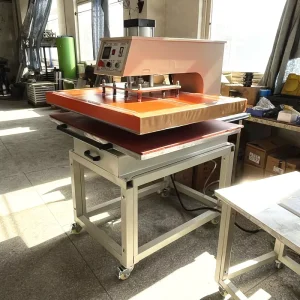 Pneumatic Heat Press Machine 80x100cm Format with Adjustable 0-250°C Temperature for Apparel Printing