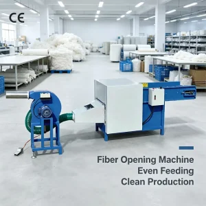Polyester Fiber Bale Opener and Stuffing Machine for Pillow, Cushion and Bolster Filling