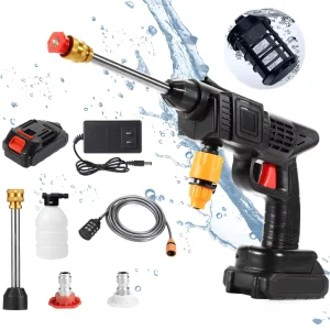 Portable Home Car High-Pressure Cordless Electric Car Washer with 120W Output Power 21V Made Metal Steel Stainless PP