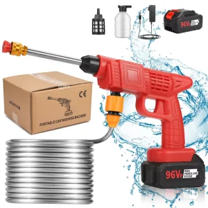Portable Lithium Battery 21V High Pressure Car Washer Rechargeable Car Wash Gun Equipment