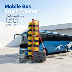 Portable Single Brush Large Vehicle Washer Lithium Powered Commercial Washing Machine for Coaches and Trucks