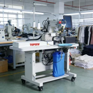 Programmable Motor Industrial Trouser Leg Hemming Machine for Jeans Manufacturing