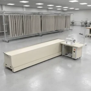 RD-PFJ600X Single-Needle Automatic Curtain Hemming Machine with Moving Platform Workstation, 220V PLC-Controlled