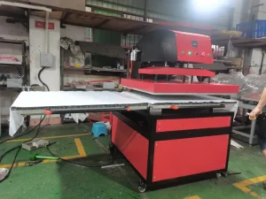 Red Color Factory Supply Automatic Large Format Sublimation Pneumatic Single Station Heat Press Machine 80x100cm