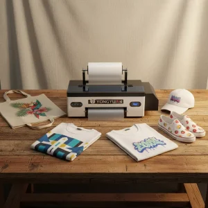Roll-to-Roll A3 DTF Printer L1800 1390 Head Direct-to-Film Transfer System with Powder Shaking for Textile