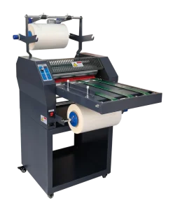 SMFM390F Digital Oil-Heating Manual Laminating Machine with Anti-Curl Rewinding, Foil Sleeking, and Wood Packaging Motor
