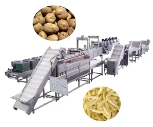 SUS304 Automatic Potato Processing Production Line for Making French Fries and Potato Chips