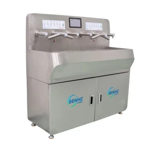 SUS304 Stainless Steel Hand Washing Disinfection Station with Contactless Sensor for Cleanroom Entryways