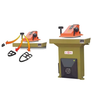 Safety 25 Ton Gear Motor Swing Arm Leather Cutting Machine Hydraulic Die Cutter