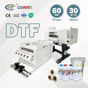 Semi-Automatic Digital DTF 24in 60cm Full Color Textile T-Shirt Printing Machine I3200 Pigment Ink