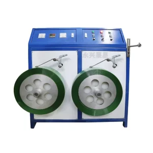 Semi-Automatic Electric PET Packing Strap Rolling Machine, Double-Station Strap Winder