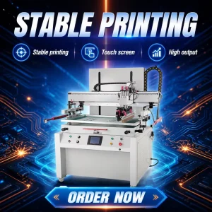 Semi-Automatic Electric Screen Printing Machine for Plastic Covers Boards and Paper 1-Color High-Speed Flatbed