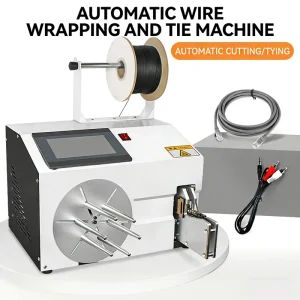 Semi-Automatic Fiber Optic Cable Winding Tying Machine Touch Screen Wire Twisting Bundling Equipment for Cable Manufacturing