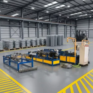 Semi-Automatic PVC-Coated Galvanized Chain Link Fence Weaving Machine