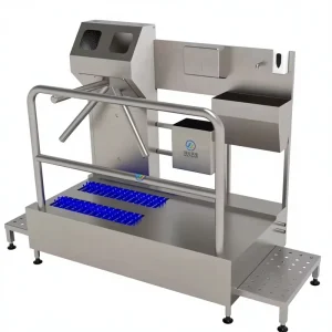 Sole Cleaning Machine Hand Hygiene Cleaning Station Boot Washer with Turnstile