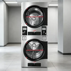 Stack Tumble Dryer, Double Layer, Commercial Industrial Laundry Equipment