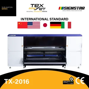 TX-2016 Industrial Sublimation Printer 16 Printheads Fabric Textile Heat Transfer Printing Machine