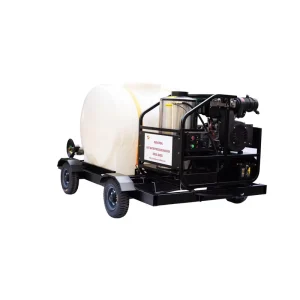 Trailer-Mounted 4000 PSI Gasoline High Pressure Washer with Water Tank