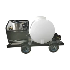Trailer-Mounted High Pressure Washer with Water Tank for Industrial Cleaning