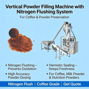 Vertical Powder Filling Machine with Nitrogen Flushing System for Coffee Processing