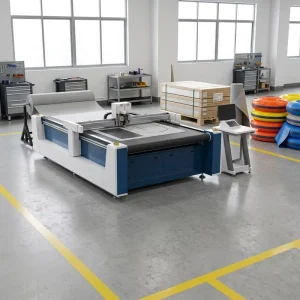 Vibration Knife Cutting Machine for Faux Leather, Sofa Fabric, and Soft Furniture, 0.1mm Precision, <=200mm Thickness