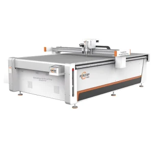 Vibratory Knife Cutting Machine for Plush Toy Fabrics, Fur, Leather and Textiles, 1825 Feed-Type