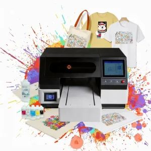 White CMYKWW Pigment Ink Circulation Direct-to-Garment Digital Inkjet Printer with Automatic Cleaning System for Flex