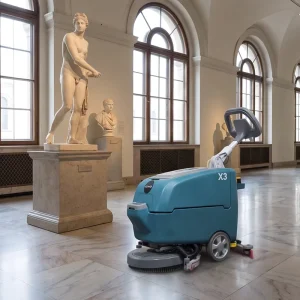 X3 Battery Walk-Behind Floor Scrubber Dryer, 3-in-1 Commercial Cleaning Equipment