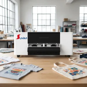 XP600 12-Inch AI DTF Machine for Apparel Printing with Smartphone Control and White Ink Circulation