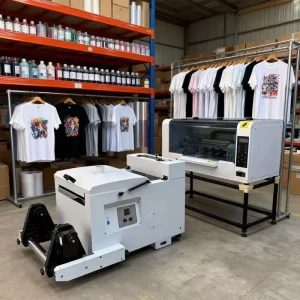 XP600 Dual-Head Automatic Desktop A3 DTF Printer with 33 cm Printing Size and Powder Shaking Machine for T-Shirts
