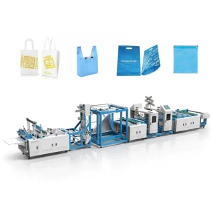 ZXL-G700 Custom-Size Gusseted Shopping Bag Soft Loop Handle Nonwoven Bag Making Machine with PLC Control and Motor